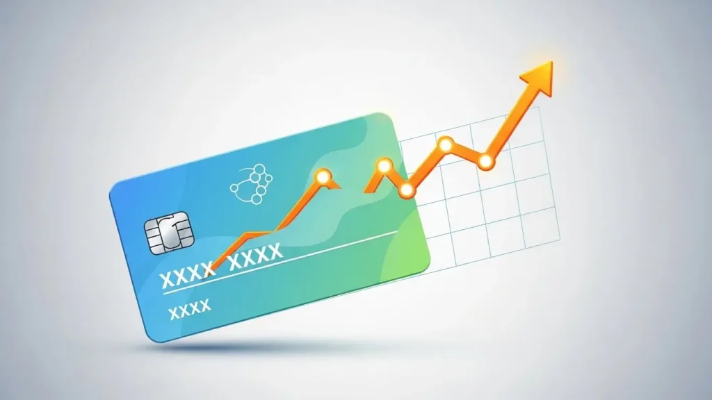 체크 카드 현금화 구조를 표현한 2D 금융 일러스트