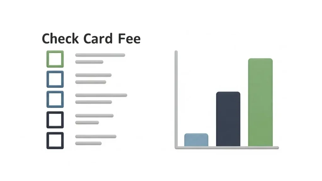 체크카드 현금화 수수료 비교 체크리스트 일러스트