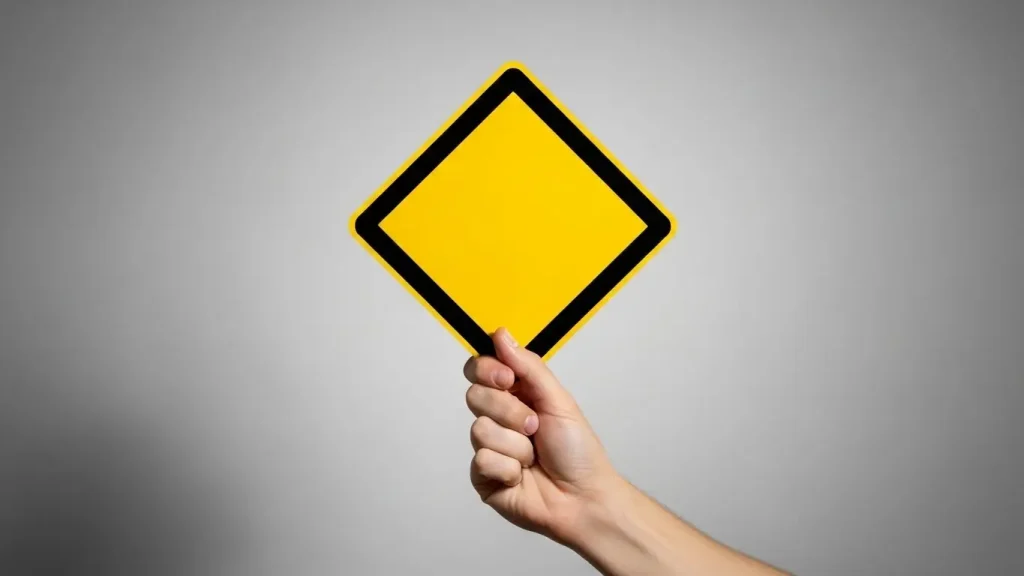 금융 주의 신호를 상징하는 이미지