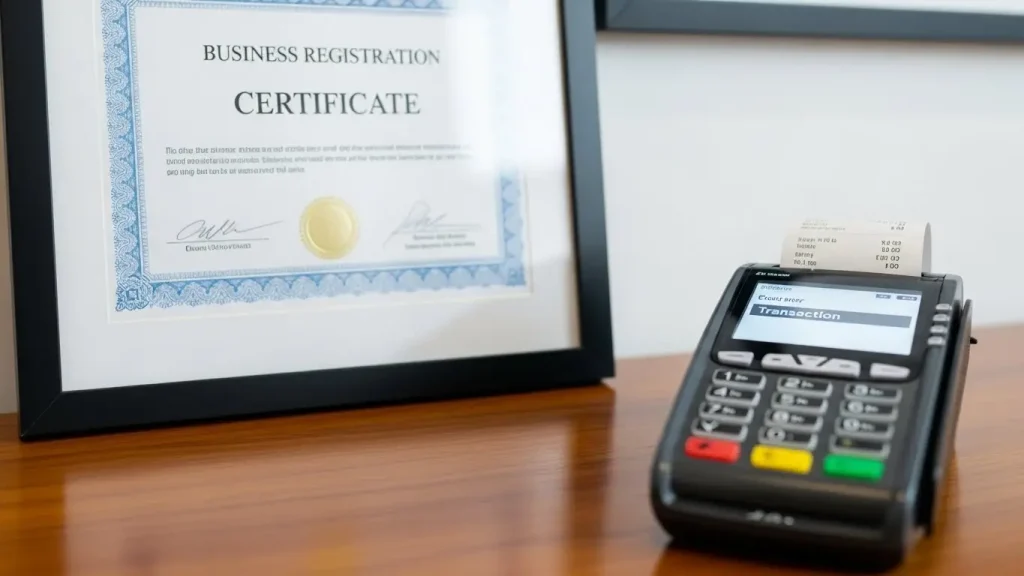 정식 등록된 신용카드 현금화 업체를 상징하는 이미지