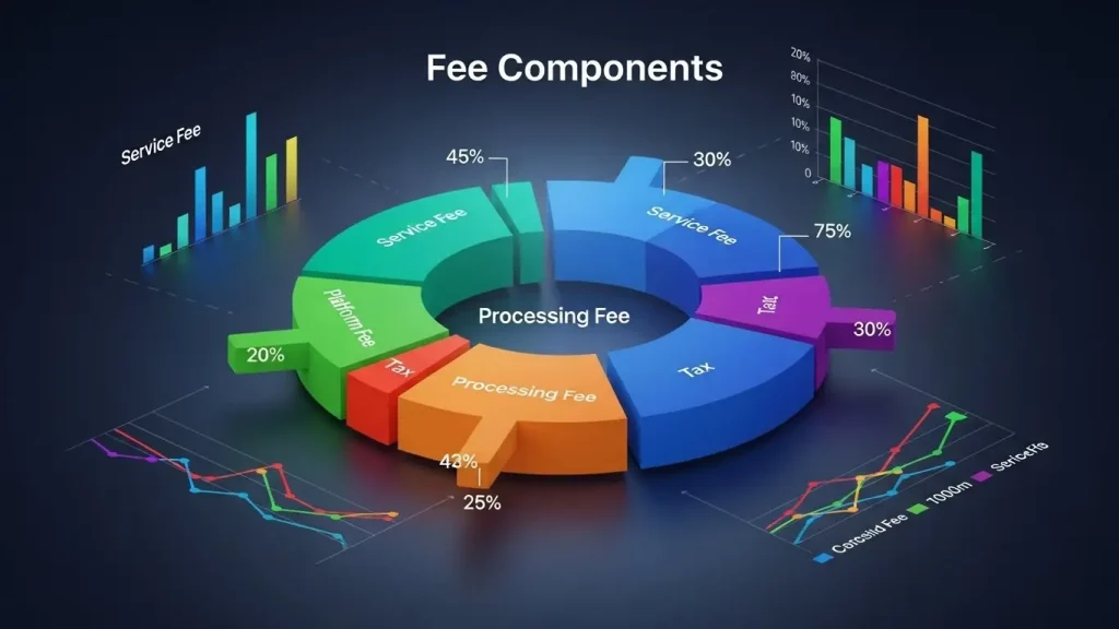 카드현금화 수수료 요소를 시각화한 이미지