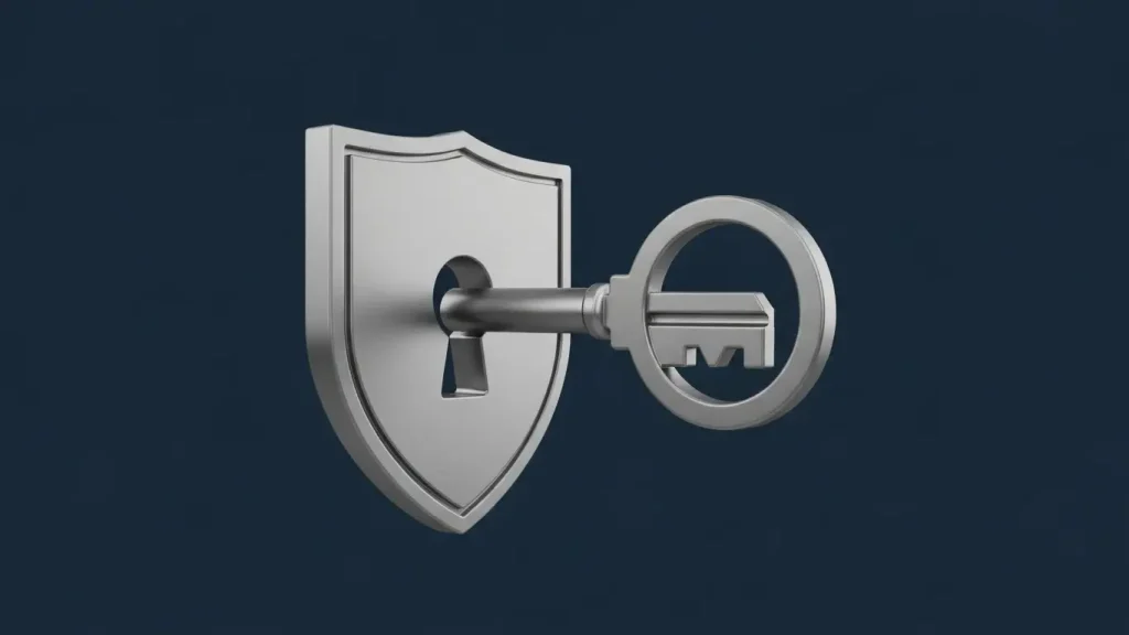 카드현금화 이용 시 안전성을 상징하는 보호 아이콘 이미지