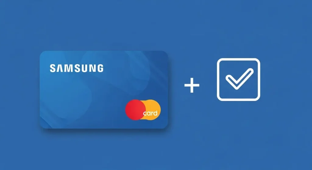 삼성카드 사용자 현금화 경험을 상징하는 금융 일러스트 썸네일