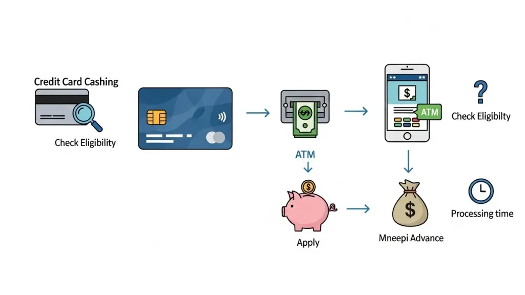 신용카드 현금화 절차 개념 설명 이미지